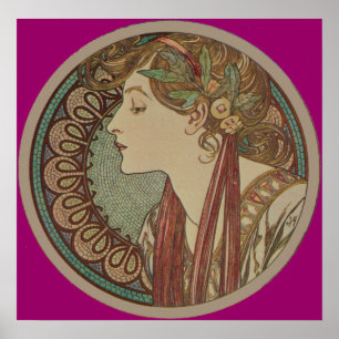 Laurel von Alphonse Mucha ( 1901 ) Art Nouveau Poster