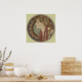 Laurel von Alphonse Mucha Art Nouveau Poster (Küche)