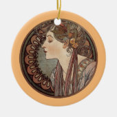 Laurel von Alphonse Mucha Keramik Ornament (Vorne)