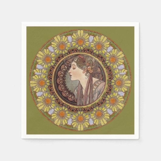 Laurel von Alphonse Mucha Serviette (Vorderseite)