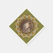 Laurel von Alphonse Mucha Serviette (Ecke)