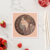 Laurel von Alphonse Mucha Serviette (Beispiel)