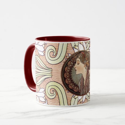 Laurel von Alphonse Mucha Tasse (Vorderseite Links)