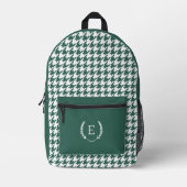 Laurel Wappen Monogram Bedruckter Rucksack (Vorderseite)