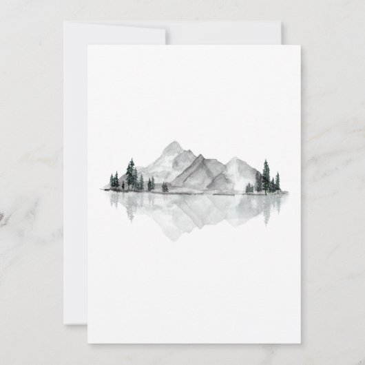 Laurel Wappen Monogram Lakeside Couples Dusche Einladung (Rückseite)