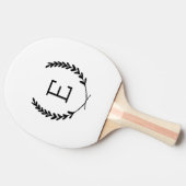 Laurel Wappen Monogram Tischtennis Schläger (Seitenansicht)