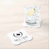 Laurel Wappen Texas Wedding Monogram Untersetzer (Vor Ort)