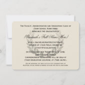 Laurel Wappen Traditioneller Uni-Abschluss Einladung (Rückseite)