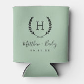 Laurel Wappen Wedding Monogram | Größe Dosenkühler (Vorderseite)