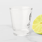 Laurel Wappen Wedding Monogram Schnapsglas (Links)