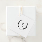 Laurel Wappen Wedding Monogram Vielen Dank für die Geschenkanhänger (Beispiel)