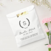 Laurel Wappen Wedding Monogram Vielen Dank Geschenktütchen (Versiegelt)