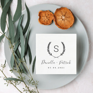 Laurel Wappen Wedgram Napkins Serviette