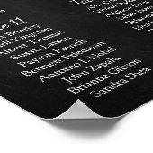 Laurel Wedding Chart, bearbeitbare Farbe Poster (Ecke)