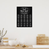 Laurel Wedding Chart, bearbeitbare Farbe Poster (Küche)