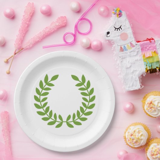 Laurel Wreath (altgriechisches Symbol) Pappteller (Party)