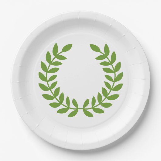 Laurel Wreath (altgriechisches Symbol) Pappteller (Vorderseite)