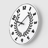 Laurel Wreath Clock Große Wanduhr (Winkel)