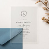 Laurel Wreath Crest Minimalist Classic Wedding Acryleinladungen