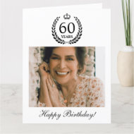 Laurel Wreath Crown Foto Happy 60. Geburtstag Karte