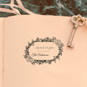 Laurel Wreath Custom Dieses Buch gehört Gummistempel