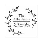 Laurel Wreath Custom Family Name Rücksendeadresse Gummistempel (Prägung)