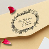 Laurel Wreath Custom Family Name Rücksendeadresse Gummistempel