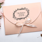 Laurel Wreath Custom Family Name Rücksendeadresse Gummistempel