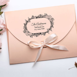 Laurel Wreath Custom Family Name Rücksendeadresse Gummistempel