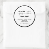 Laurel Wreath dankt Ihnen für die Bestellung Runder Aufkleber (Tasche)