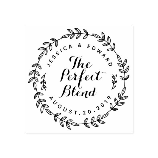 Laurel Wreath Die perfekte Blend-Gastgeschenk Hoch Gummistempel (Prägung)