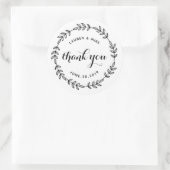 Laurel Wreath Gastgeschenk Hochzeit Vielen Dank Runder Aufkleber (Tasche)