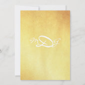 Laurel Wreath Gold Leaf Einladung zur Hochzeit (Rückseite)