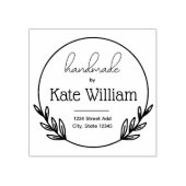 Laurel Wreath handgefertigte Rücksendeadresse Brie Gummistempel (Prägung)