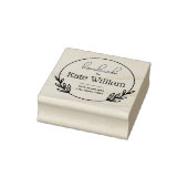 Laurel Wreath handgefertigte Rücksendeadresse Brie Gummistempel (Stempel)