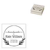 Laurel Wreath handgefertigte Rücksendeadresse Brie Gummistempel (Stempel)