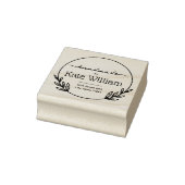Laurel Wreath handgefertigte Rücksendeadresse Brie Gummistempel (Stempel)