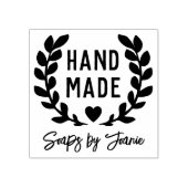 Laurel Wreath Heart Handmade Gummistempel (Prägung)