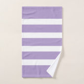 Laurel Wreath Lavender & White Stripes Muster Badhandtuch Set (Handtuch)