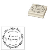 Laurel Wreath Liebe bricht Gastgeschenk Hochzeit Gummistempel (Stempel)