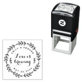 Laurel Wreath Liebe bricht Gastgeschenk Hochzeit Permastempel (Beispiel)