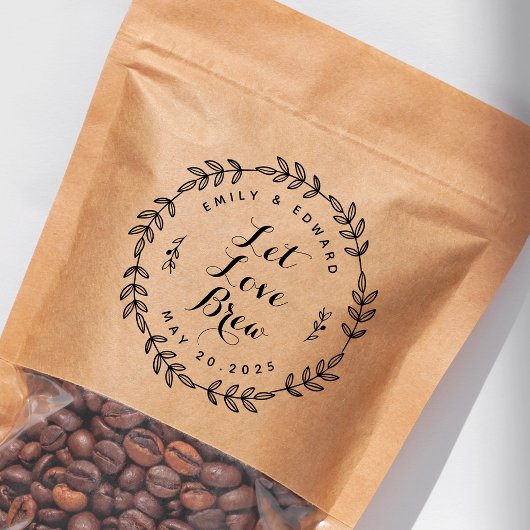 Laurel Wreath Ließ Liebe Brew Gastgeschenk Hochzei Permastempel