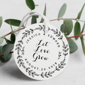 Laurel Wreath Ließ Liebe Grow Wedding Round Geschenkanhänger