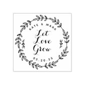 Laurel Wreath Ließ Liebe wachsen Gastgeschenk Hoch Gummistempel (Prägung)