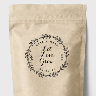 Laurel Wreath Ließ Liebe wachsen Gastgeschenk Hoch Gummistempel