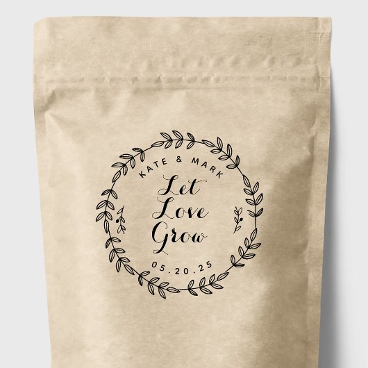 Laurel Wreath Ließ Liebe wachsen Gastgeschenk Hoch Gummistempel