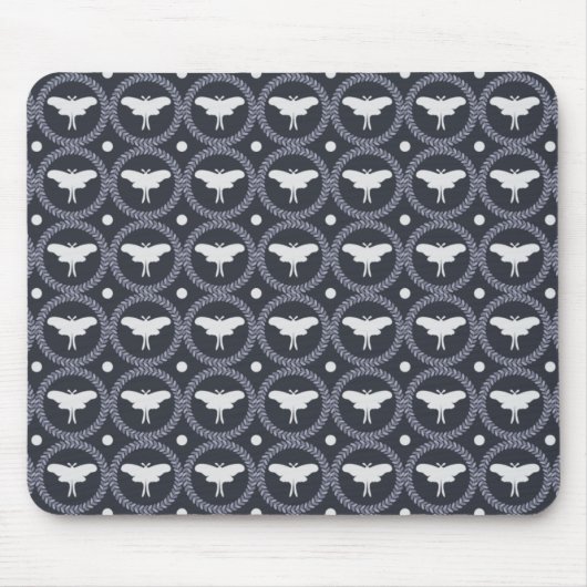 Laurel Wreath & Luna Moth Mousepad (Vorne)