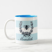 Laurel Wreath mit Bienenemblem aus der napoleonisc Zweifarbige Tasse (Links)