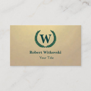Laurel Wreath mit Letter Vintag Business Card Visitenkarte