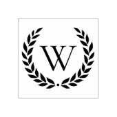 Laurel Wreath Mit Monogramm Initial Gummistempel (Prägung)